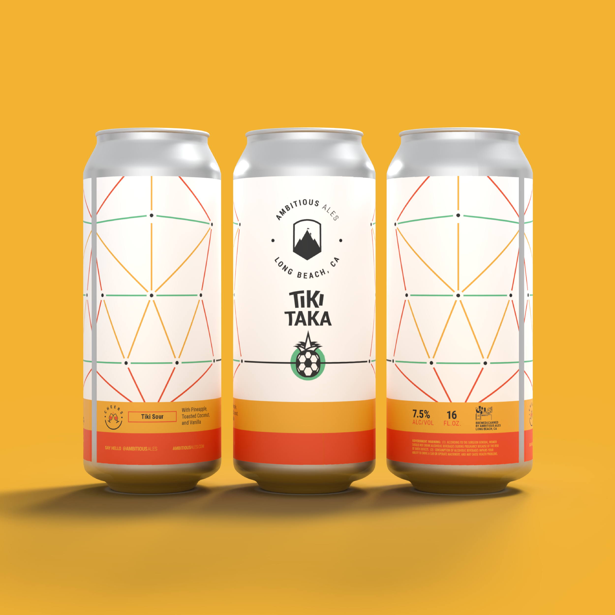 Tiki Taka, Tiki Sour brewed by Ambitious Ales in Long Beach CA.