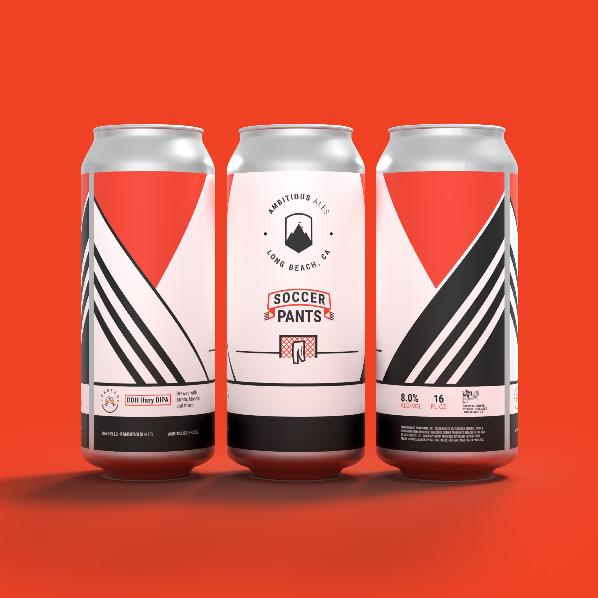Soccer Pants - Hazy DIPA. Brewed by Ambitious Ales in Long Beach CA