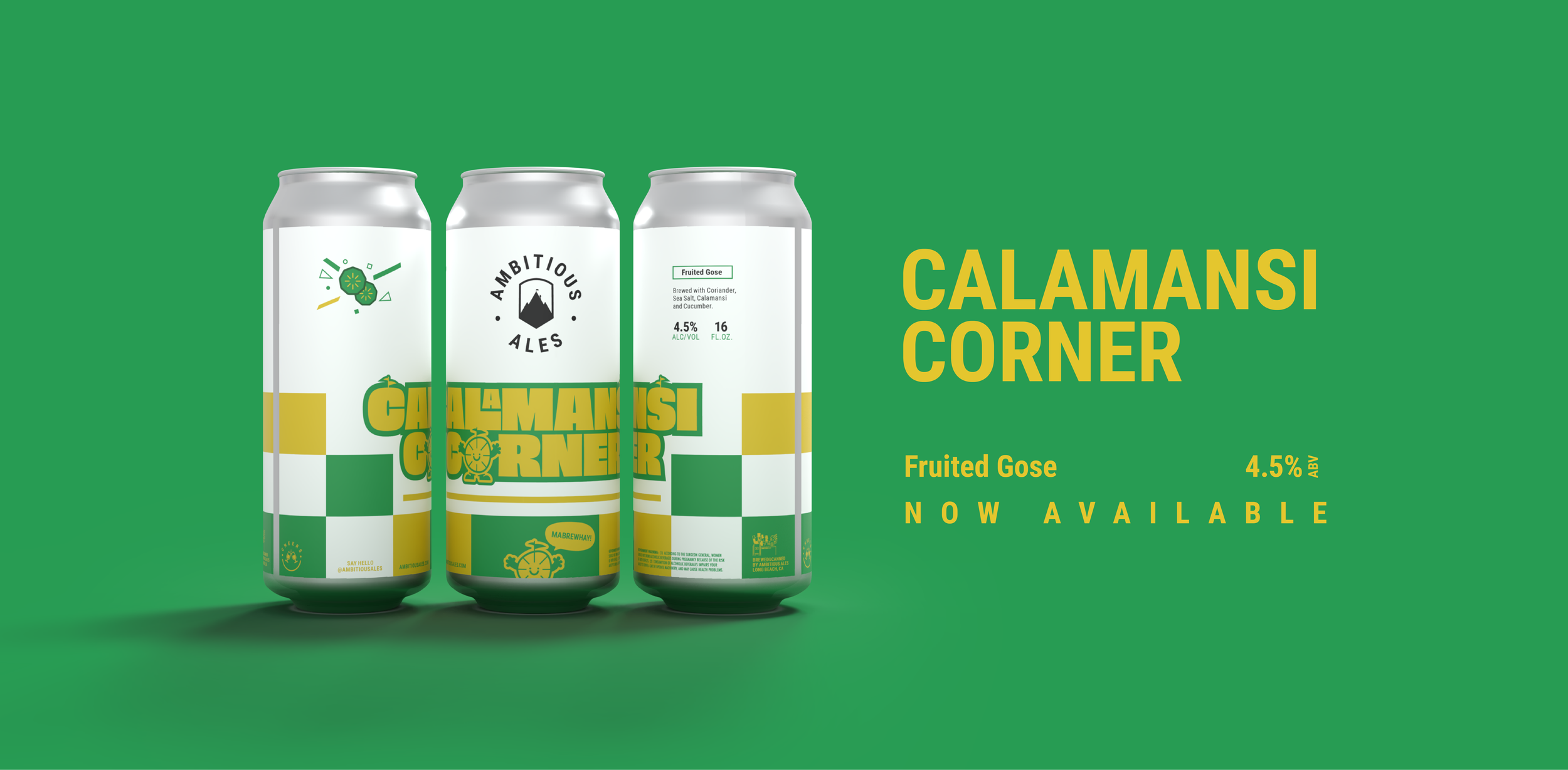 Calamansi Corner - Fruited Gose brewed by Ambitious Ales in Long Beach CA