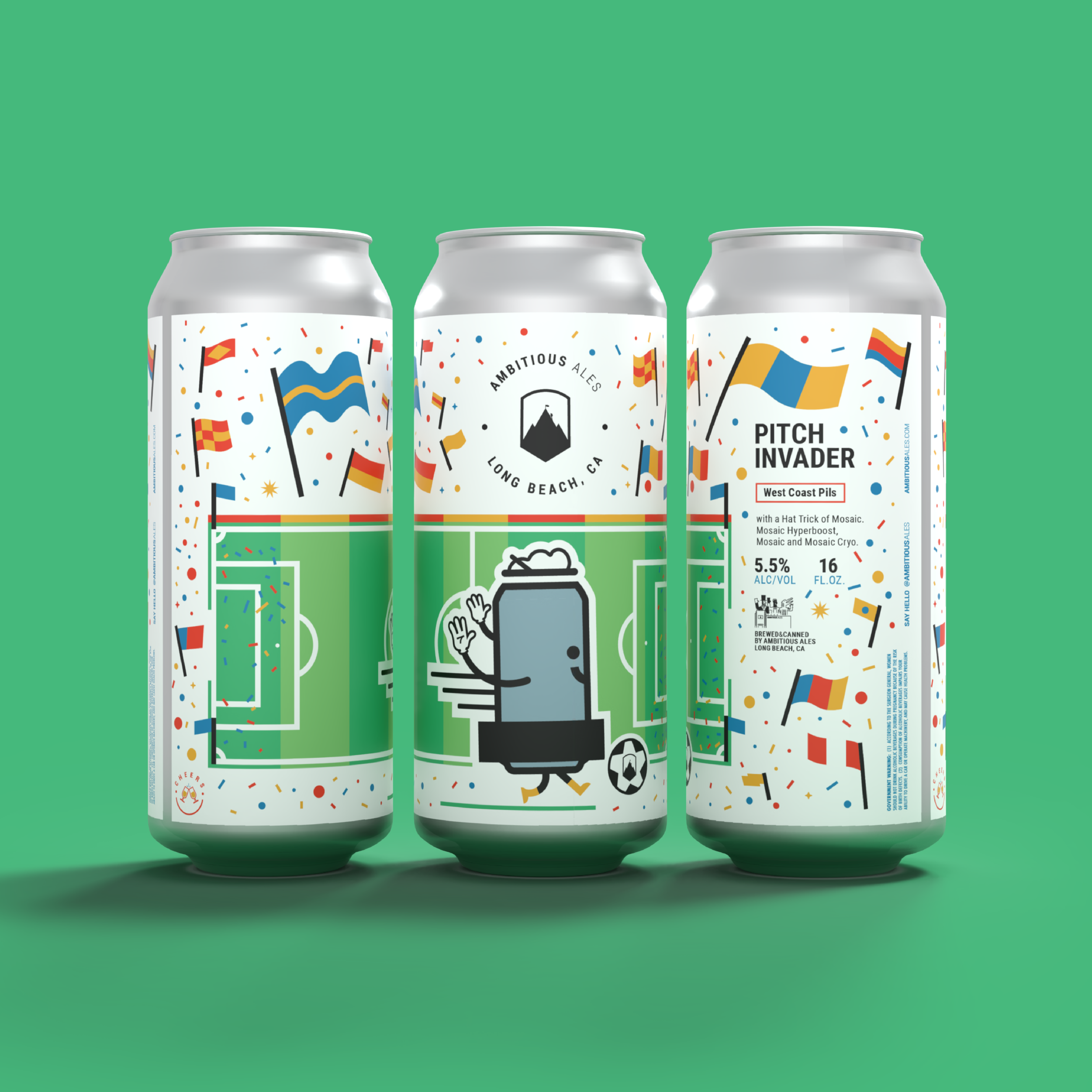 Pitch Invader - West Coast PIls. Brewed by Ambitious Ales in Long Beach, CA