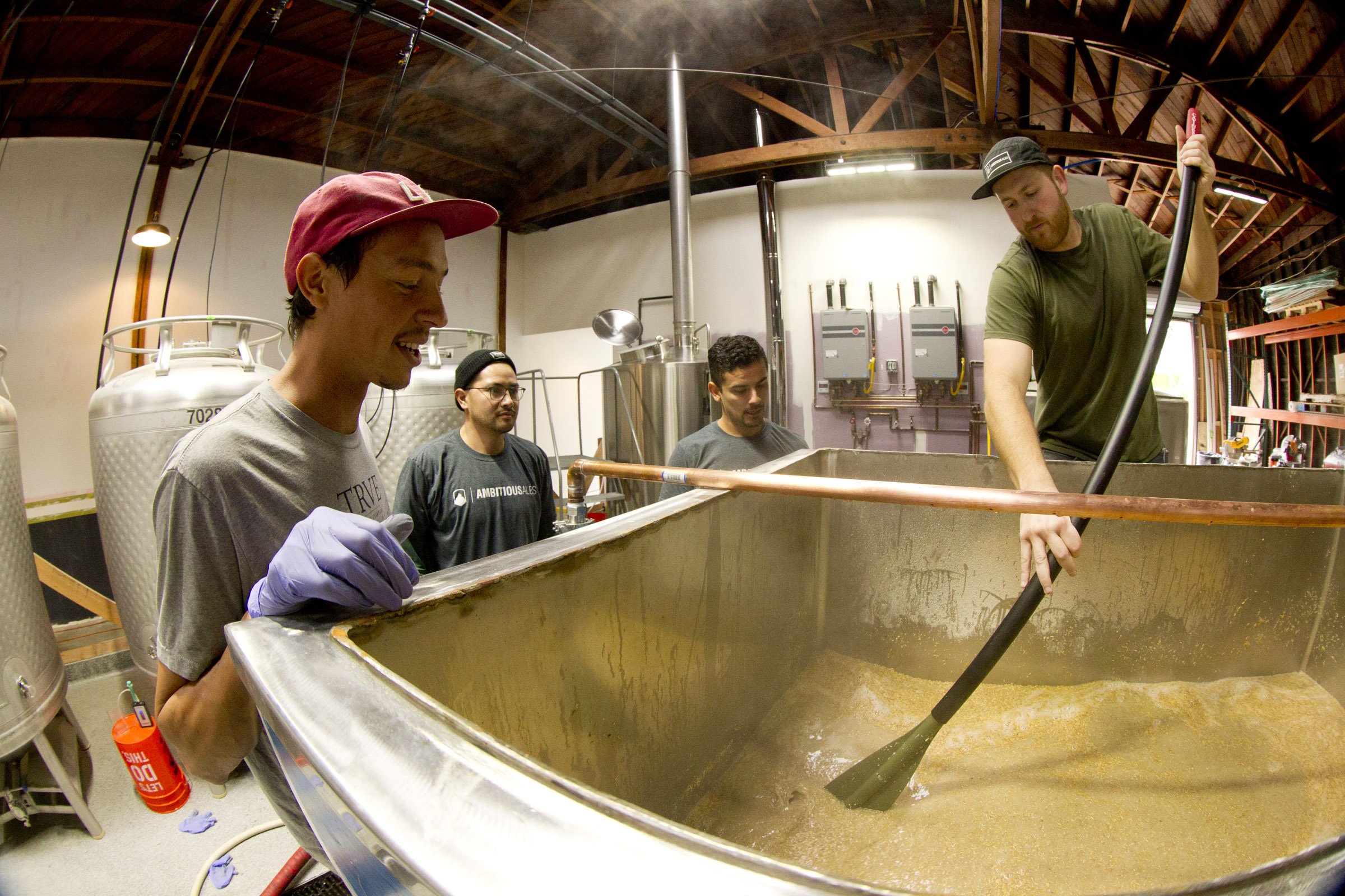 Our first brew as real live brewers at our Long Beach location