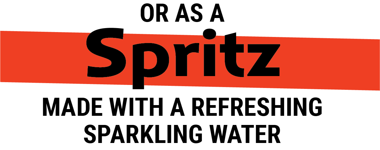 or as a spritz! Made with a refreshing sparkling water