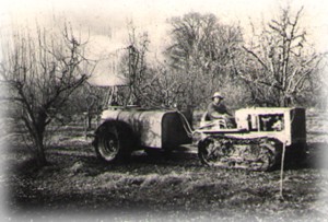 Early machinery on the Johnson Family Ranch. Farmers in the Ukiah valley began growing Bartlett pears and other types of pears.