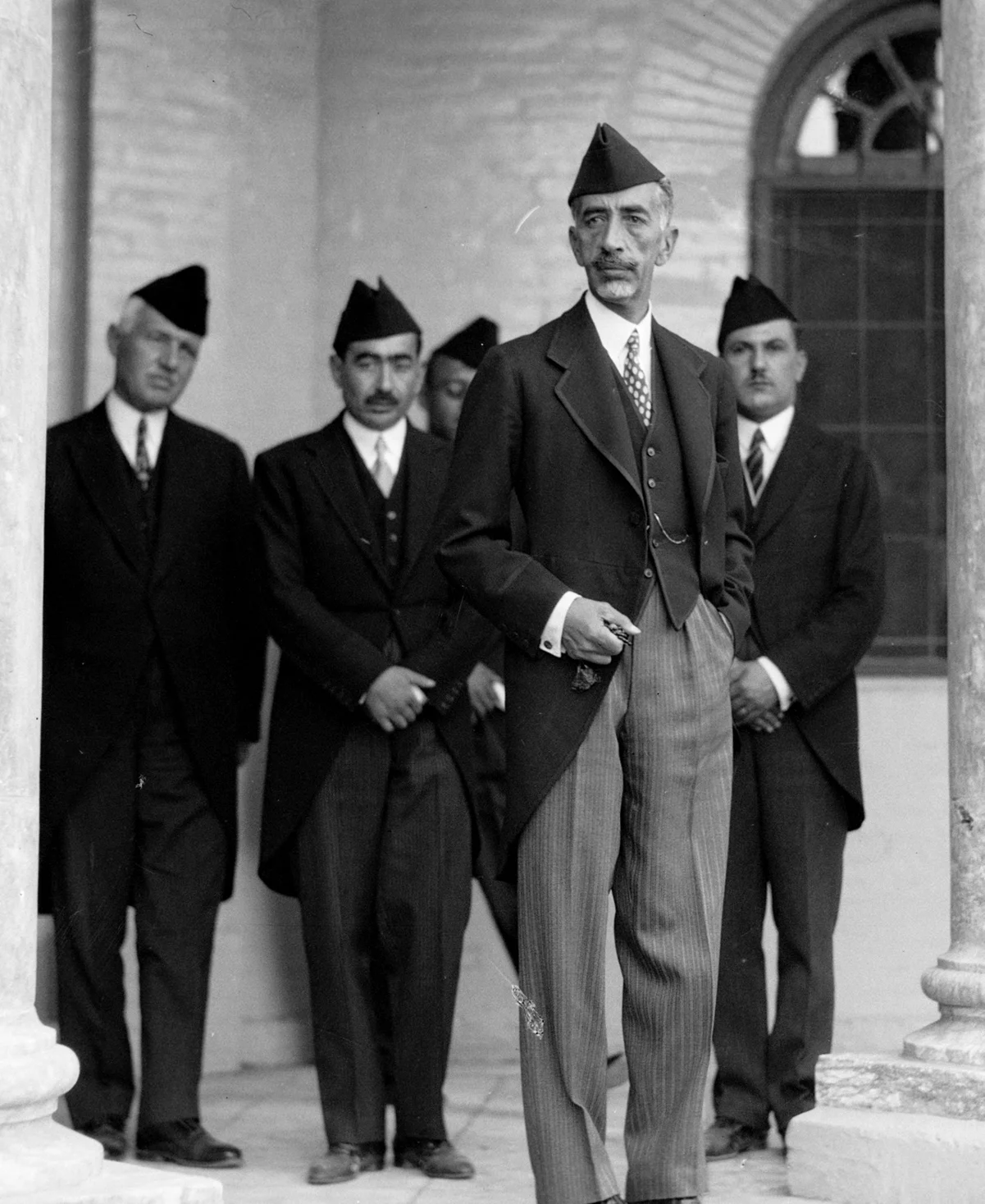 King Faisal in October 1932, celebrating Iraq's accession to the League of Nations. (Library of Congress)