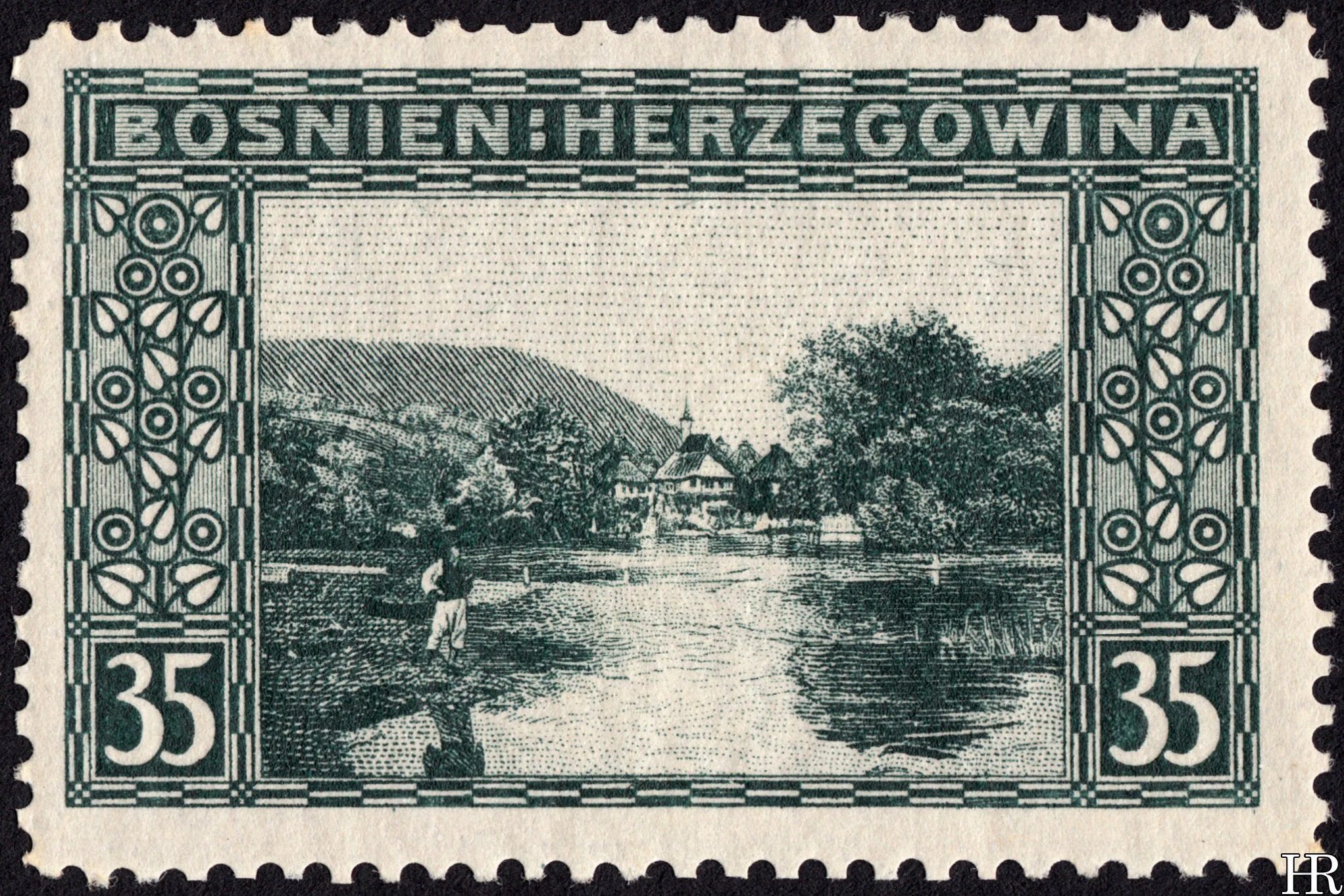 35 heller - "Village and Lake Jezero"