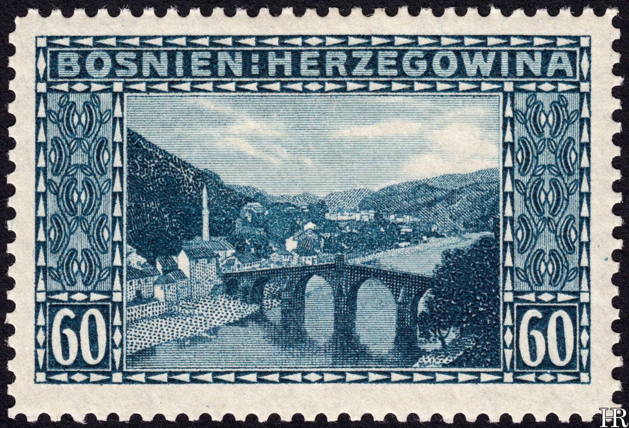 60 heller - "View of Konjica"