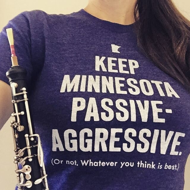 Keep your Friday practice sessions light and fun! Or not...whatever you think is best 😉🎶 #oboelife #ilovemyhomestate #minnesota #ootd #fridaymood