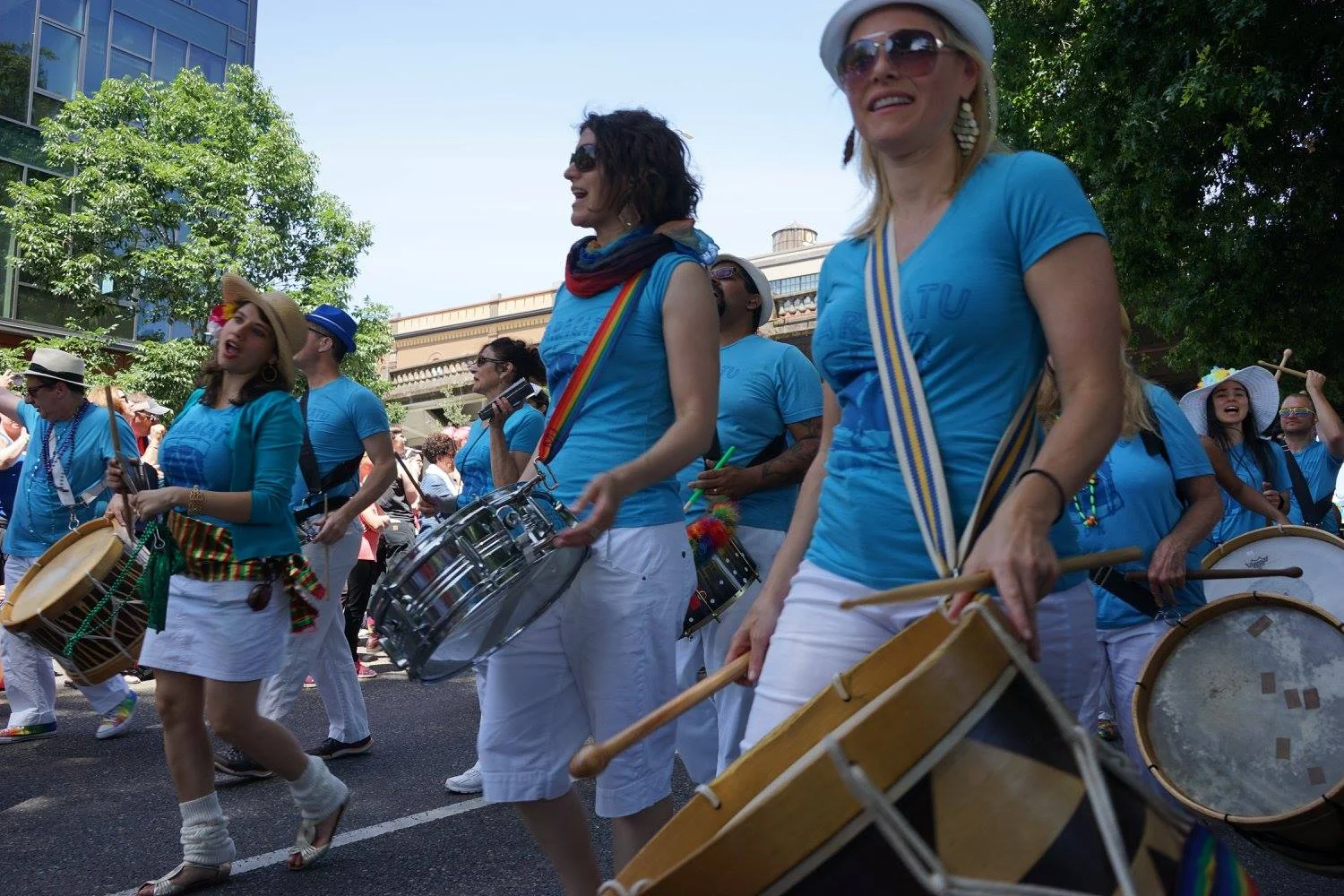 MaracatúPDX at Portland Pride parade.