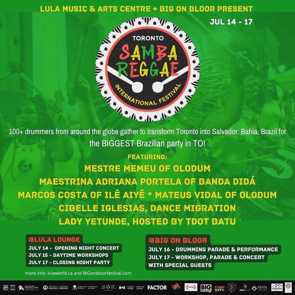 Join our friends up north for the International Samba Reggae Festival! Parab&eacute;ns, @patoirie and all the other folks organizing!
