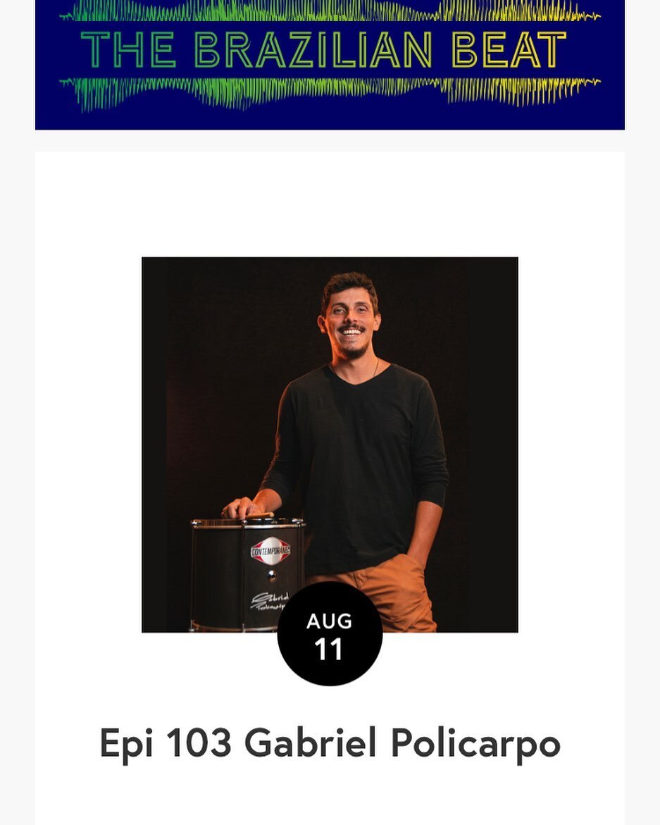 Wow, what a pleasure it was finally getting to do this interview with Gabriel Policarpo! Gabriel is one of the most innovative musicians on the scene,taking the repique to the next level! And he&rsquo;s a very nice person, as well. Stream from our we