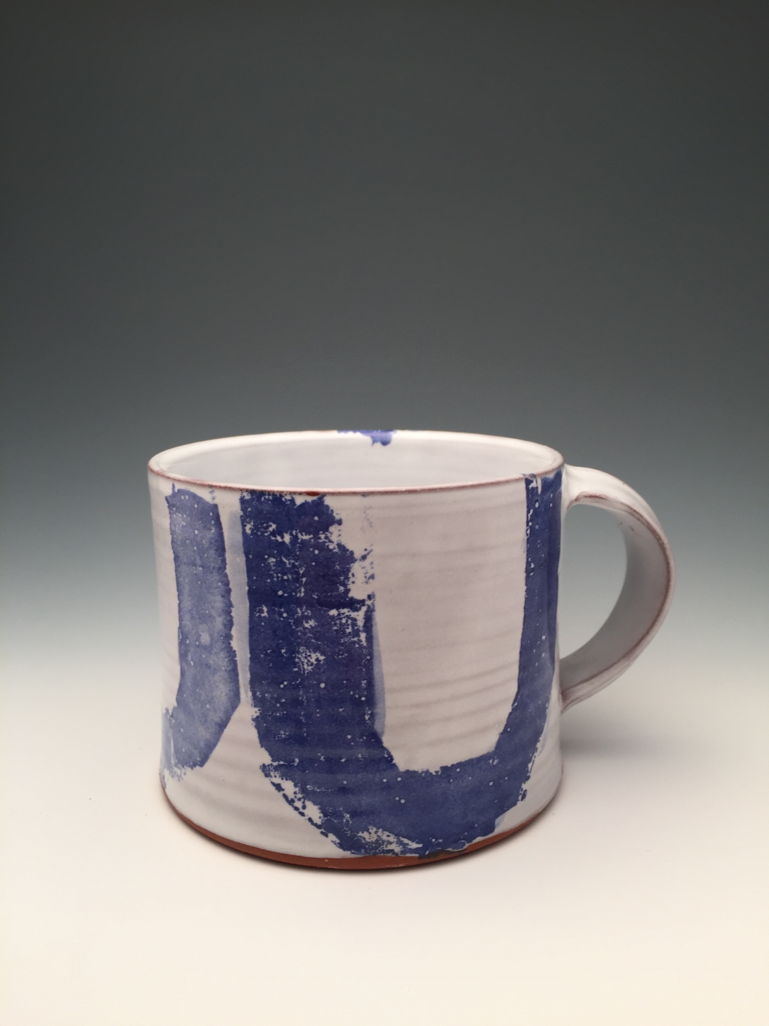  Earthenware mug with majolica glaze. 2016. 