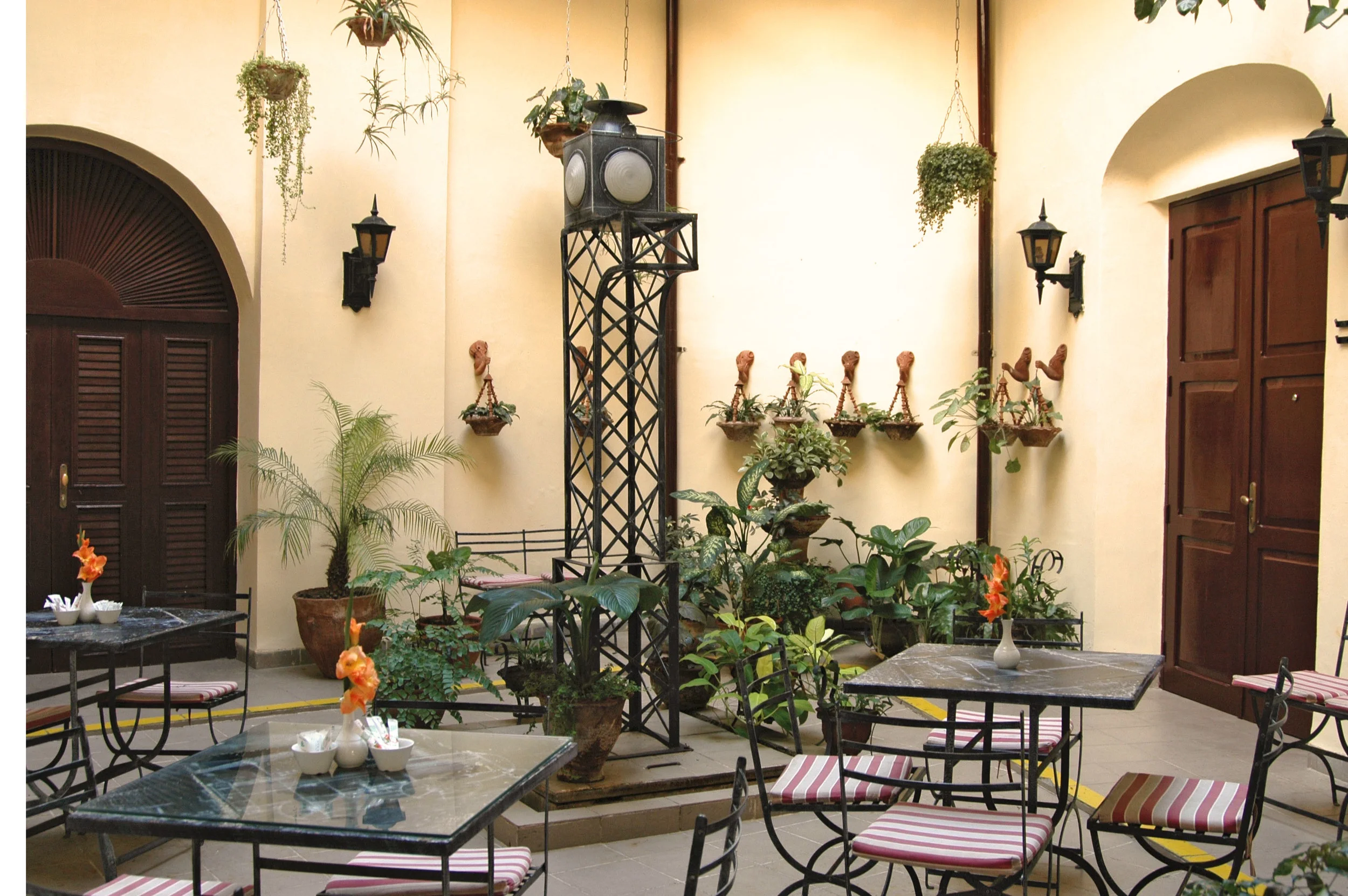  One of many plant decorated villas 