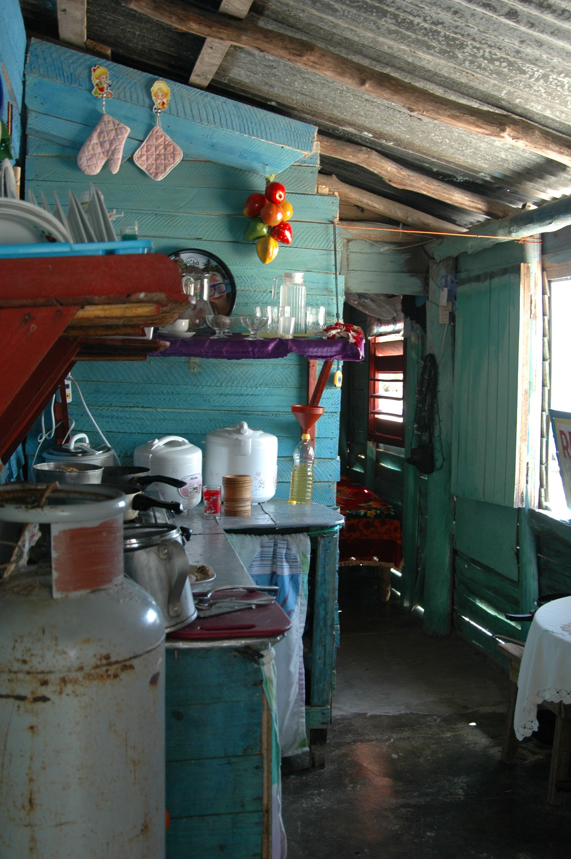 Checking out the kitchen