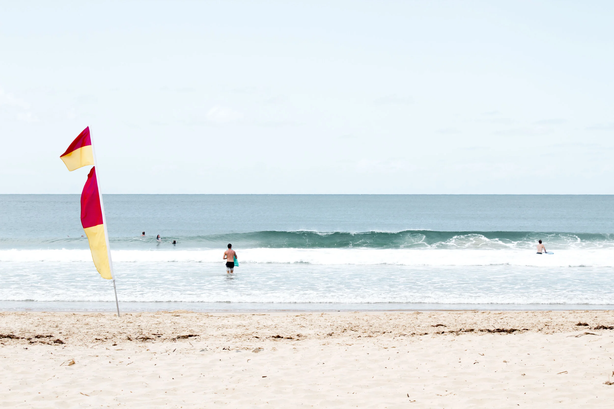 It’s always safest to bodysurf between the flags at a patrolled beach