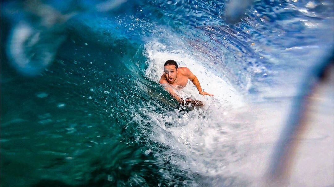 Owey is one of the founding members of the Budgy Boys and a host of   the     number one bodysurfing podcast   in the world –   The Bodysurf Podcast  .    Photo:  Uga Mihailovic
