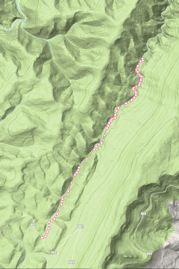 Route Map - 12.2 miles measured out and back
