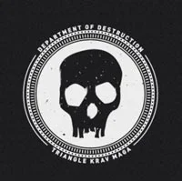 "Department of Destruction - Triangle Krav Maga" says the skull logo.