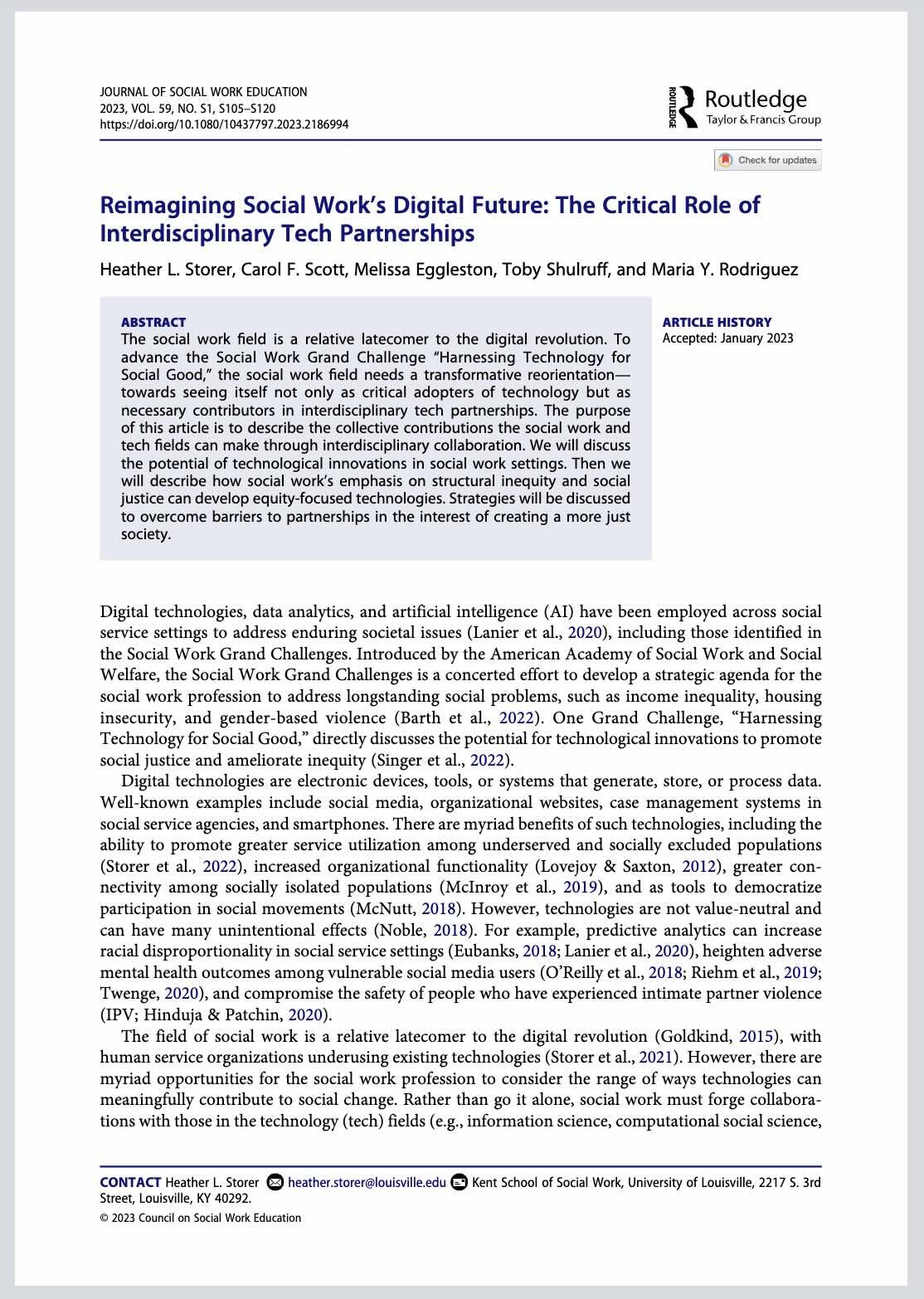 Cover of the Journal of Social Work Education by Routledge