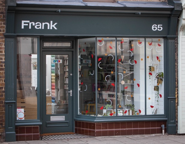 Window display design for Frank in Whitstable
