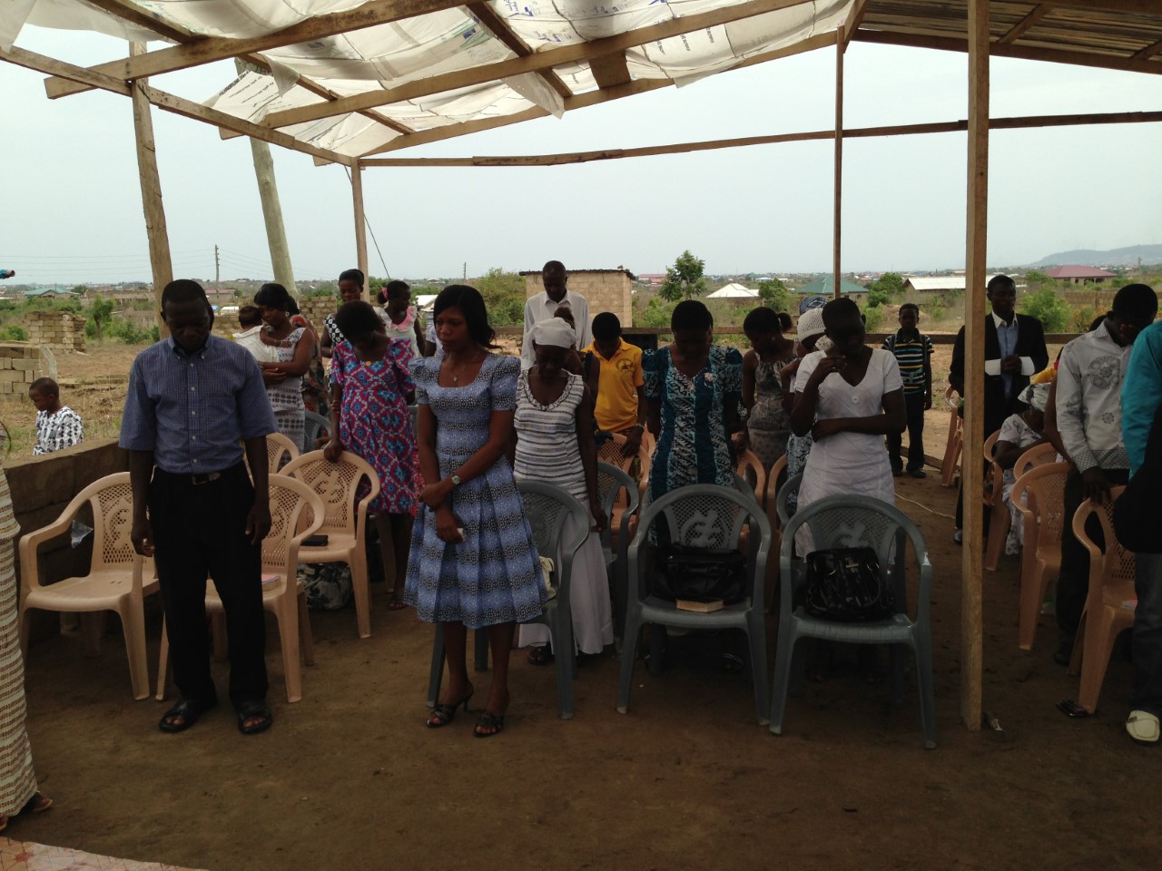 As you can see, the building is very meager, but they are very proud of it. The pastor is asking for funds to complete the roof, finish constructing the walls, and pour a concrete floor.