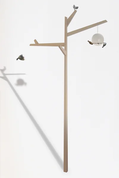Green & Blue bird feeder stand