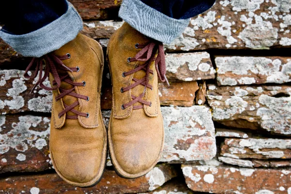 Handmade leather gardening boots
