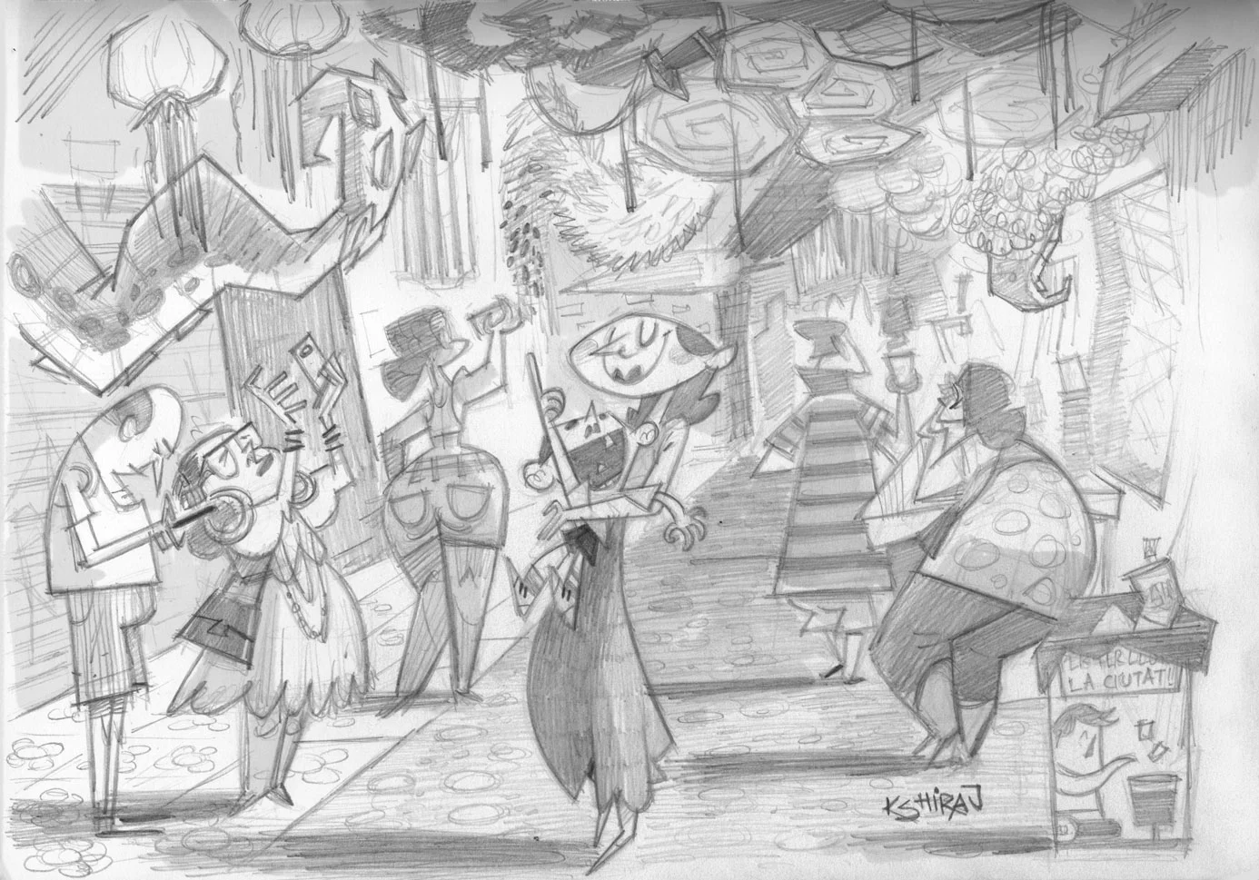 kshiraj_telang_artwork_characterdesign_Barcelona_FestaGracia.jpg