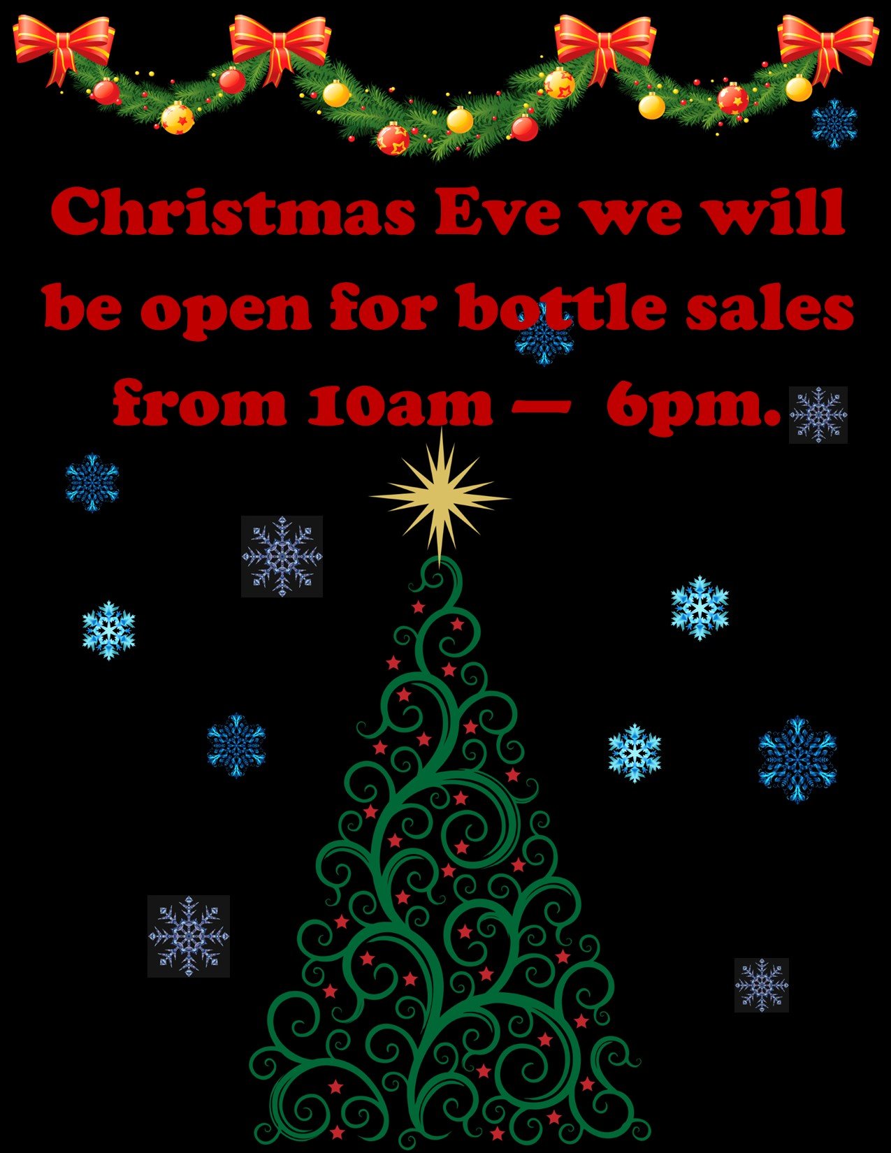 Christmas eve we are open for bottle sales from 10am - 6pm — Milk Street  Distillery
