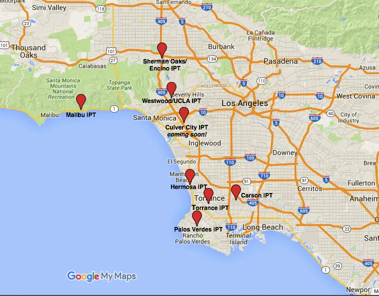 Locations of all 8 IPT locations