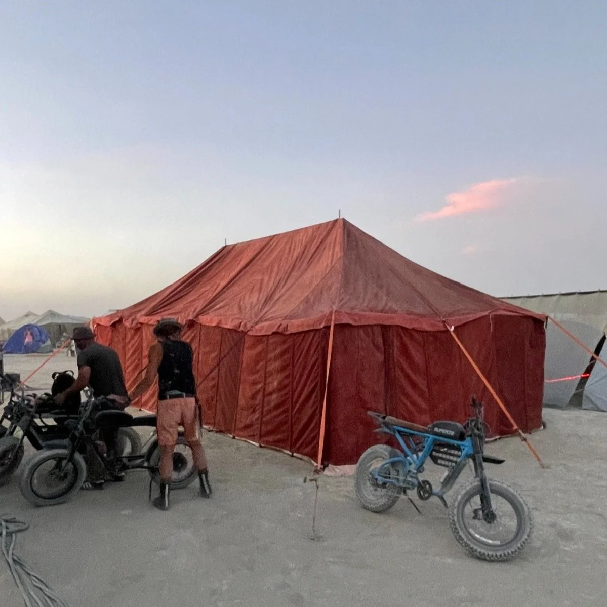  Our sturdiest tents designed for N.I.C.E collective to be their burning man shelter 