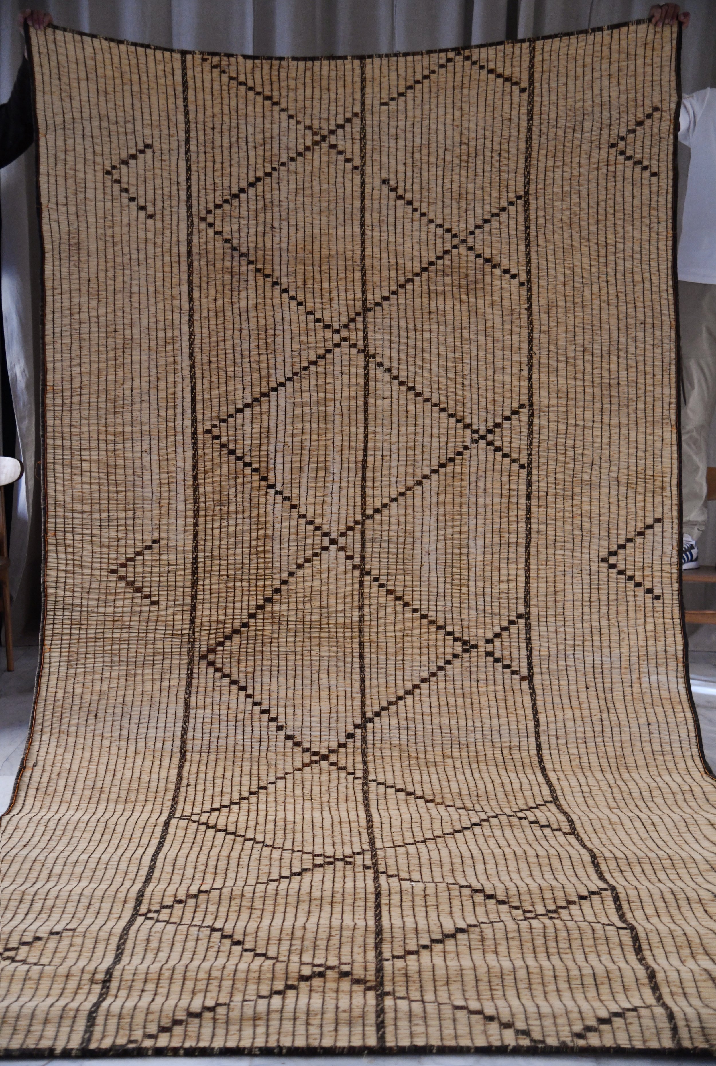 Tuareg mat image, Tuareg rug with line design