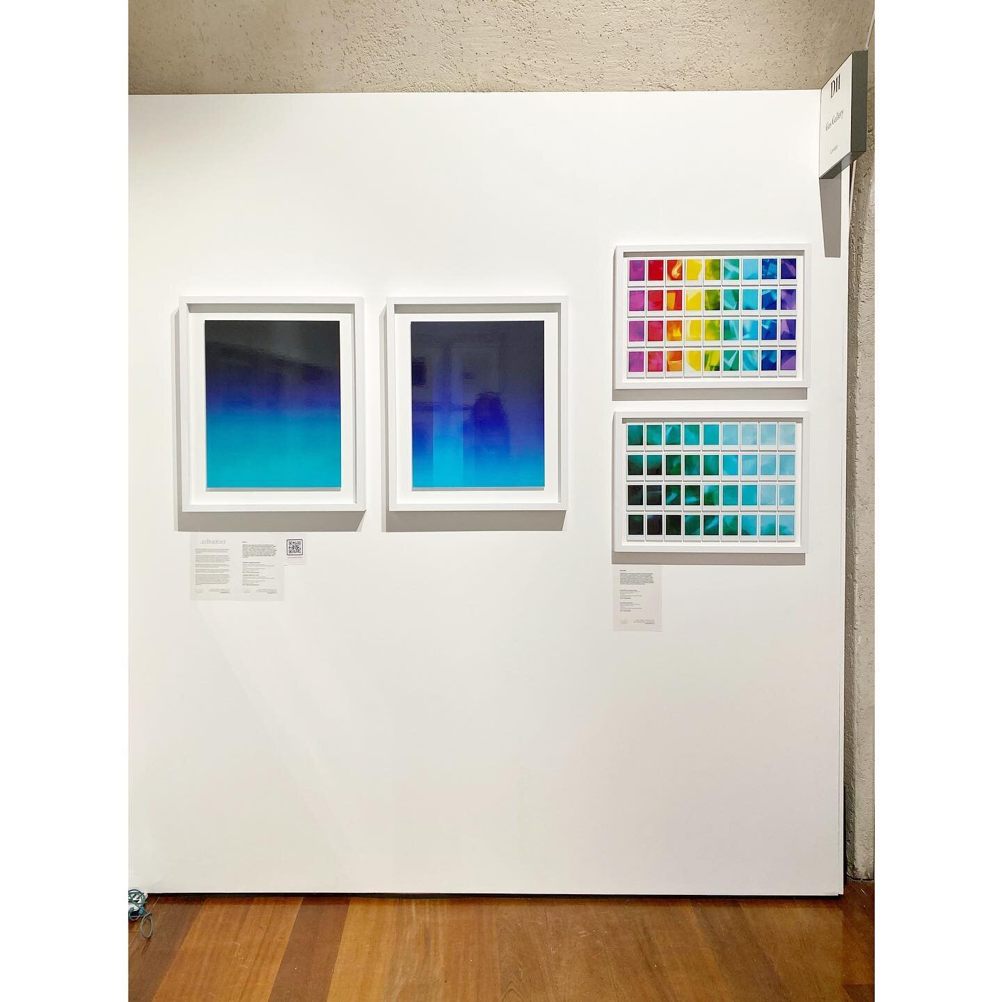 More of my cameraless photographs on c-type paper and instant film that are being shown at @photolondonfair this week. Two exposures made over hours (on the left) and two framed sets of cameraless prints made on instant film in exposures of just frac