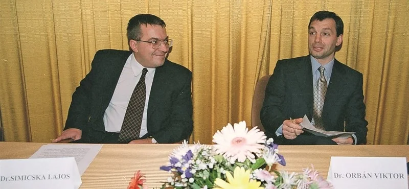 Simicska Lajos és Orbán Viktor. Akkor még barátok voltak