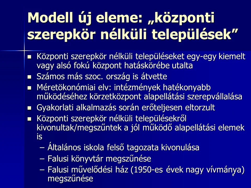 Békés falurombolás: Településfejlesztési koncepció, 1971