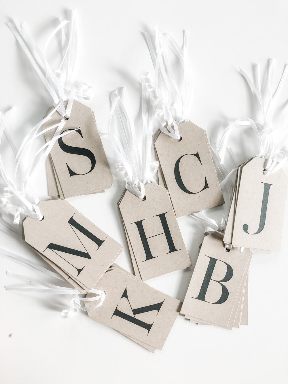 Block Letter Gift Tags — Kristi Anne Design