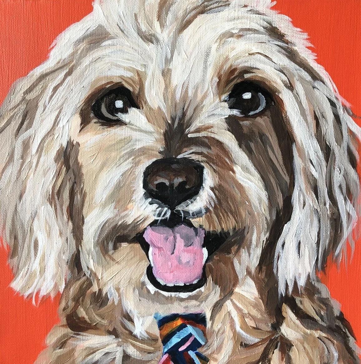  2018. Acrylic on canvas. 12 x 12 inches.  