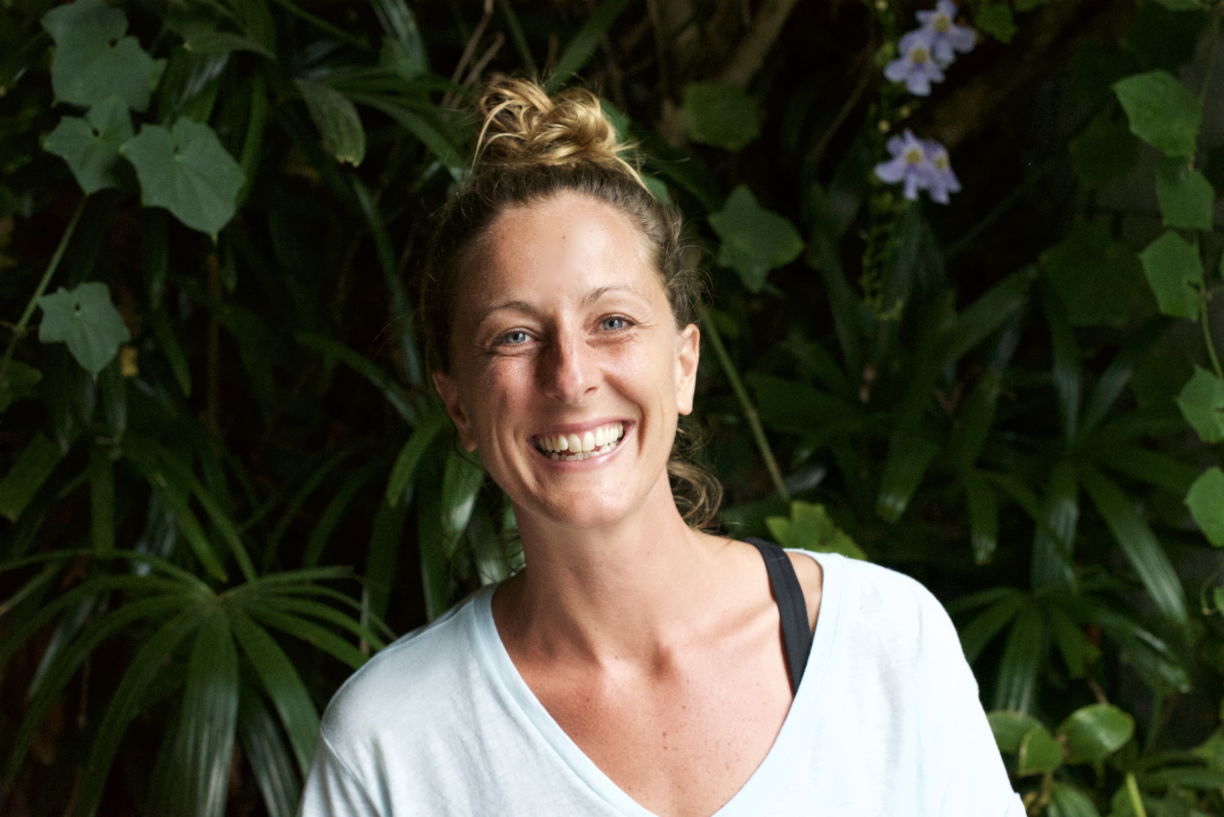 Meet Rachel, Owner of The Pineapple House. Originally from England, she moved to Bali and is now living her dream. As surfer, yoga instructor and retreat owner she creates space literally and spiritually for her guests. During my time there, Rachel became a friend. On a couple of occasions she accompanied me on my surf excursions, and one day I attended her Yin yoga class which was absolutely amazing. With honesty and attentiveness, she listened as I shared story and reciprocated by sharing hers. She is perfectly gifted and suited for her work, and I am deeply grateful that our paths crossed.