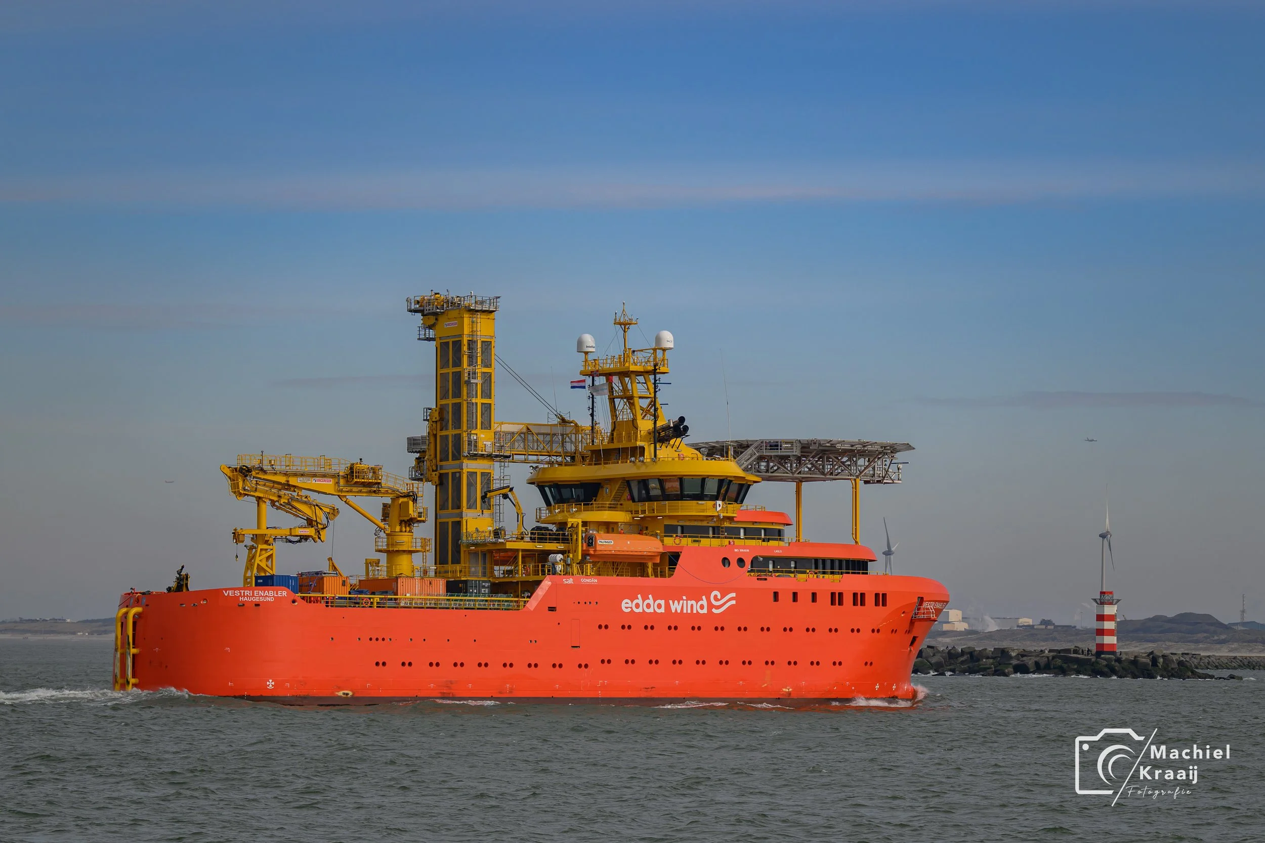 Vestri Enabler binnenkomend kop van de zuidpier. 15-01-2026