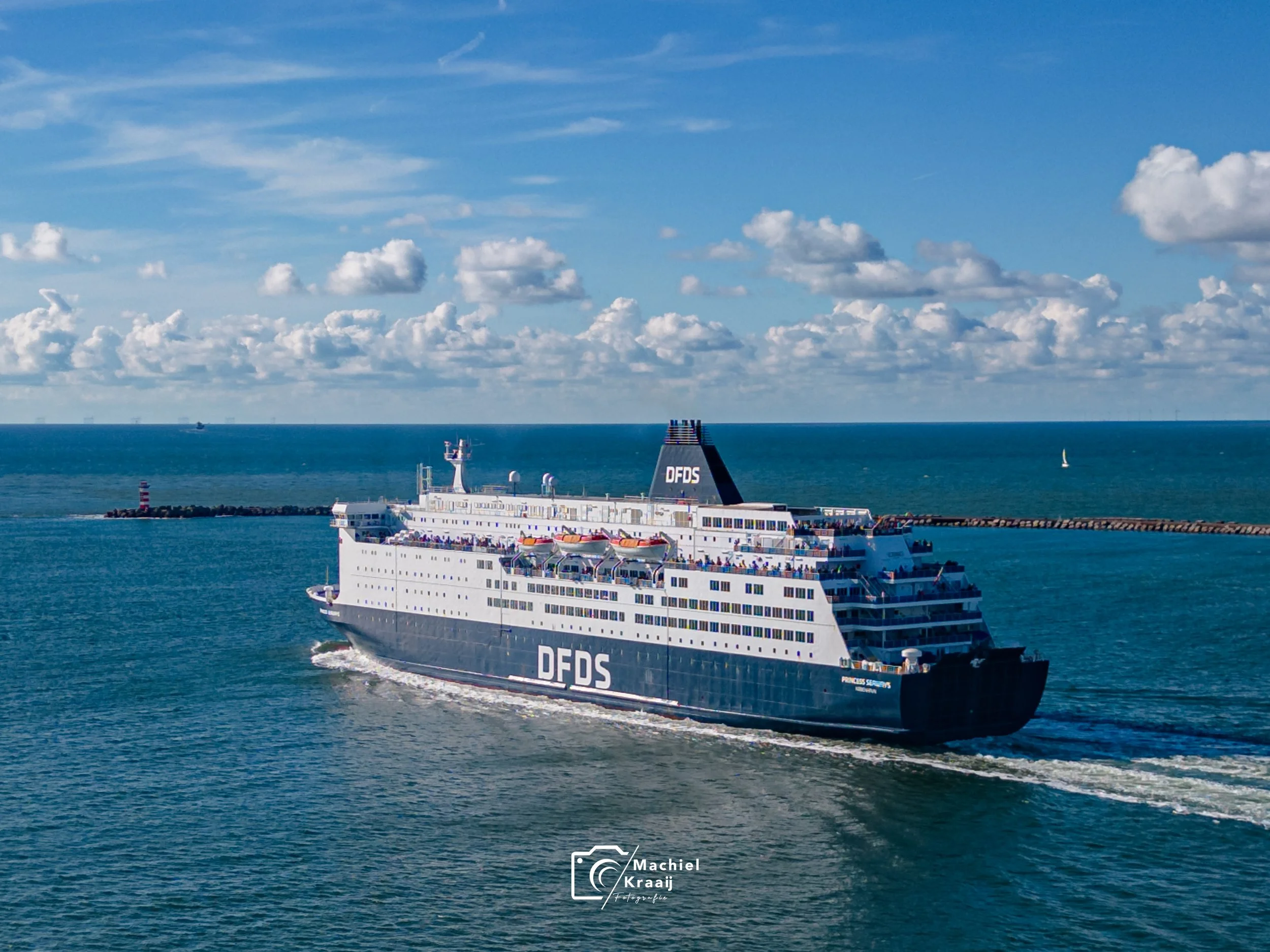 DFDS Boot Princess Seaways richting New Castle 