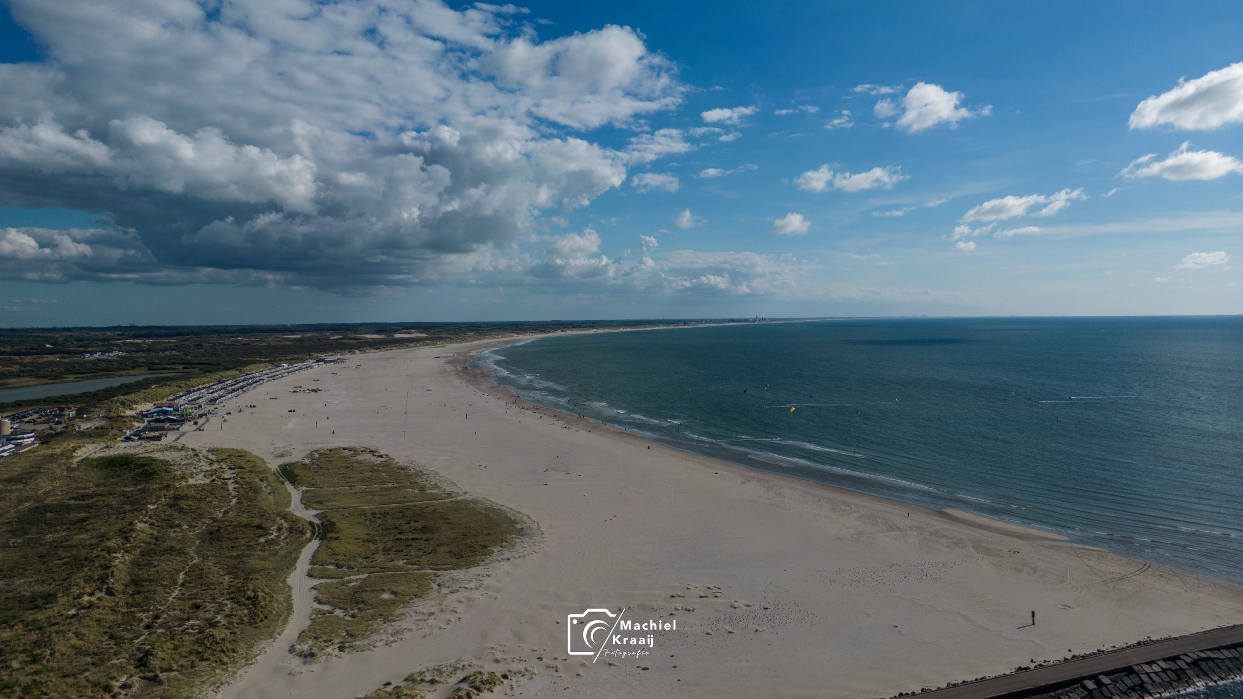 Zicht op het strand