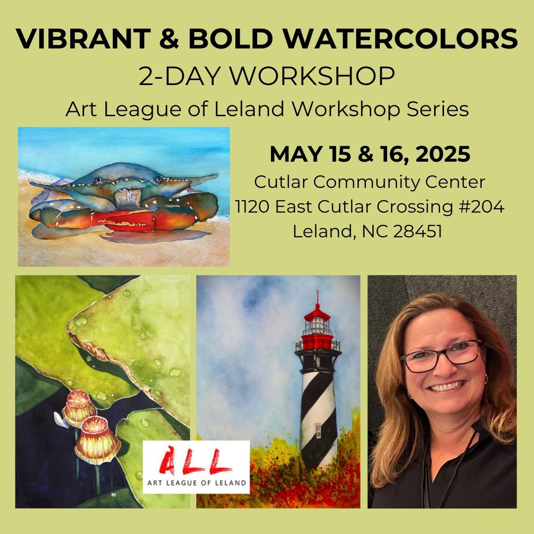This workshop is coming up next week. Now is the time to enroll @https://www.artleagueofleland.org/store/p32/Vibrant_%26_Bold_Watercolors_with_Lourdes_Rosas_Rasdall.html