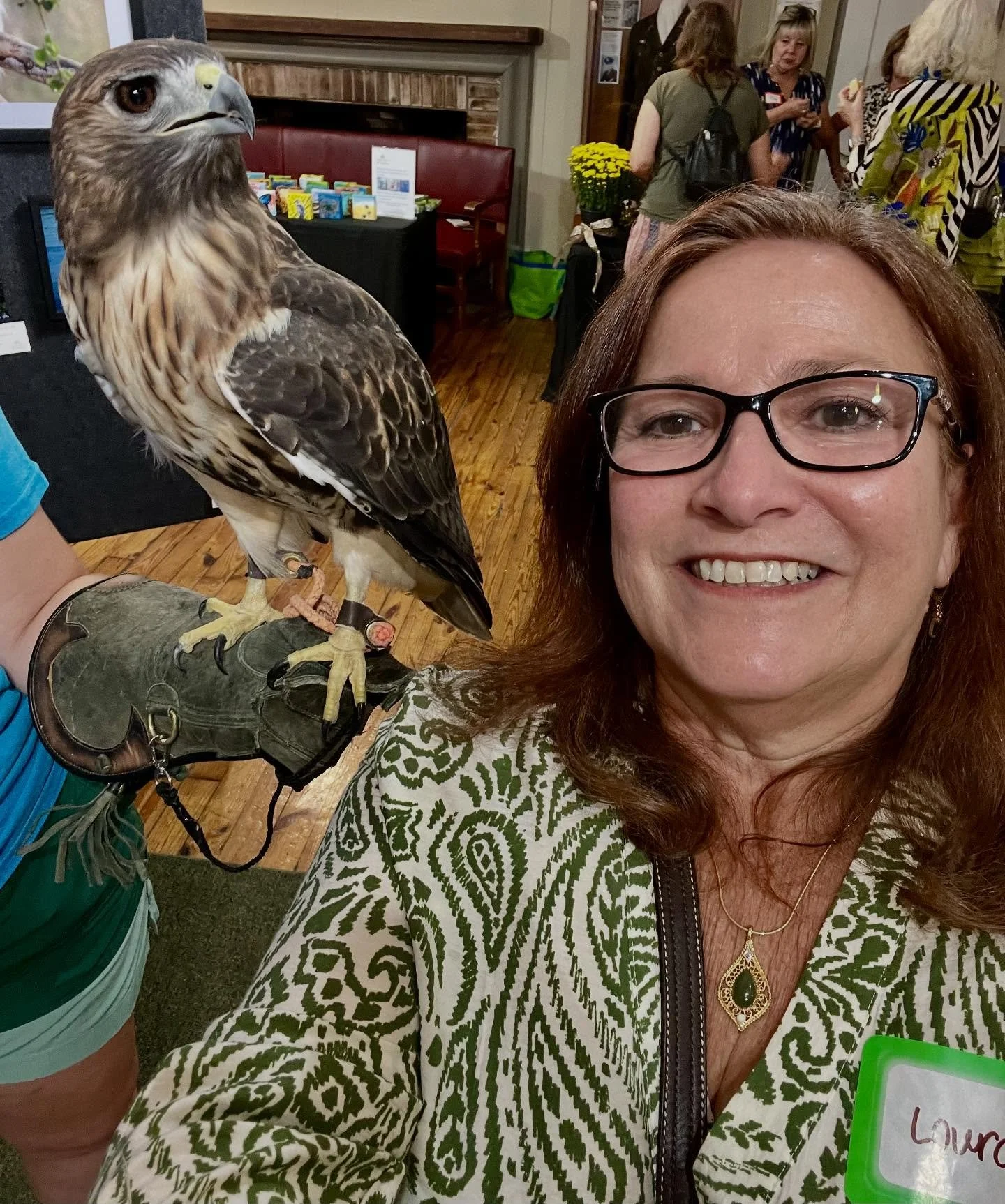 The Wildlife Artists of the Carolinas @waotcinc had a very successful show last weekend. My photograph, &ldquo;Reddish Beauty&rdquo; won an honorable mention. But the real star of the show was Opaline, a rescued red tailed hawk from @skywatchbirds . 