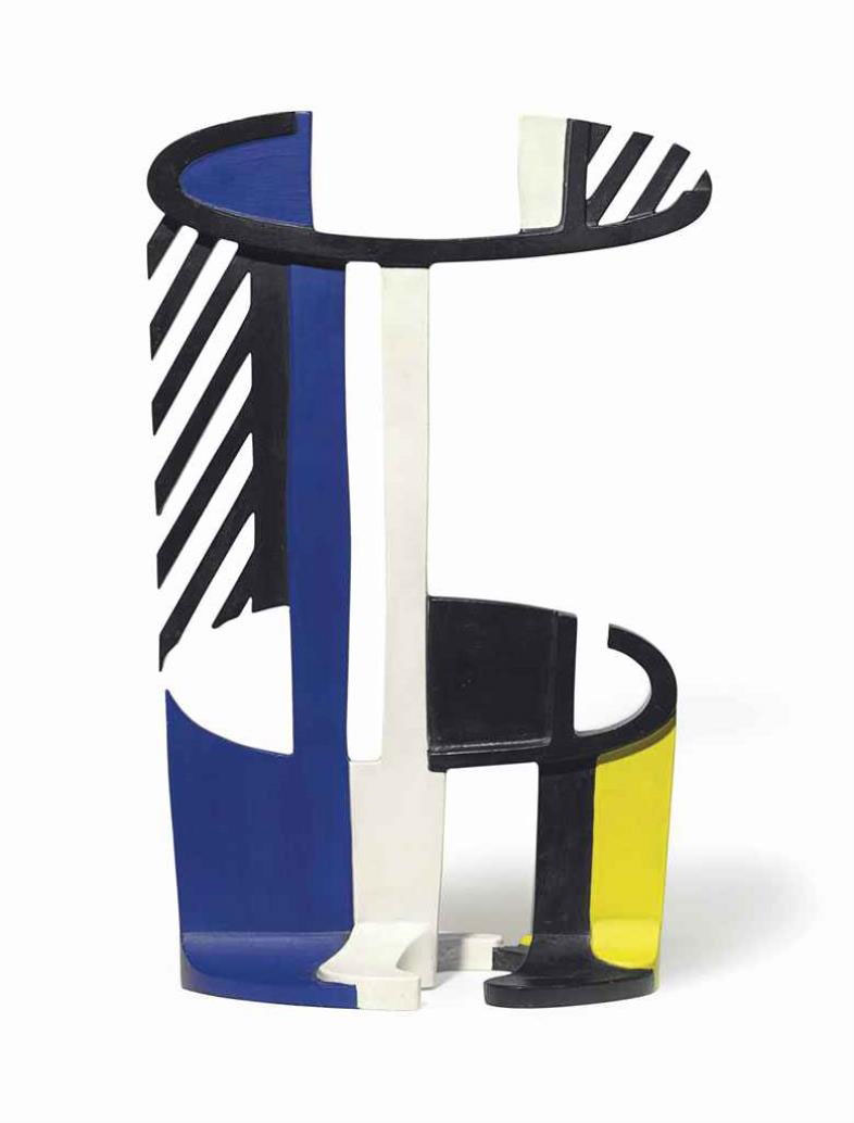 ROY LICHTENSTEIN Little Glass , 1979 Painted bronze 19 1/4 x 11 3/8 x 5 1/2 inches Edition: 6