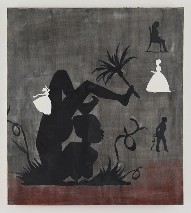 KARA WALKER Fanny , 1994 Acrylic and paper on canvas 54 x 48 inches