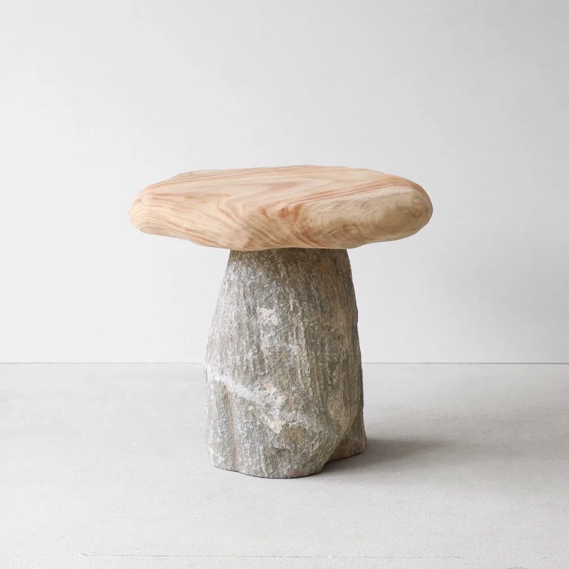 Bolete Side Table in natural wood finish by @batten_and_kamp 
#collectibles #sculpturalfurniture 
Collaboration with @henry__dath