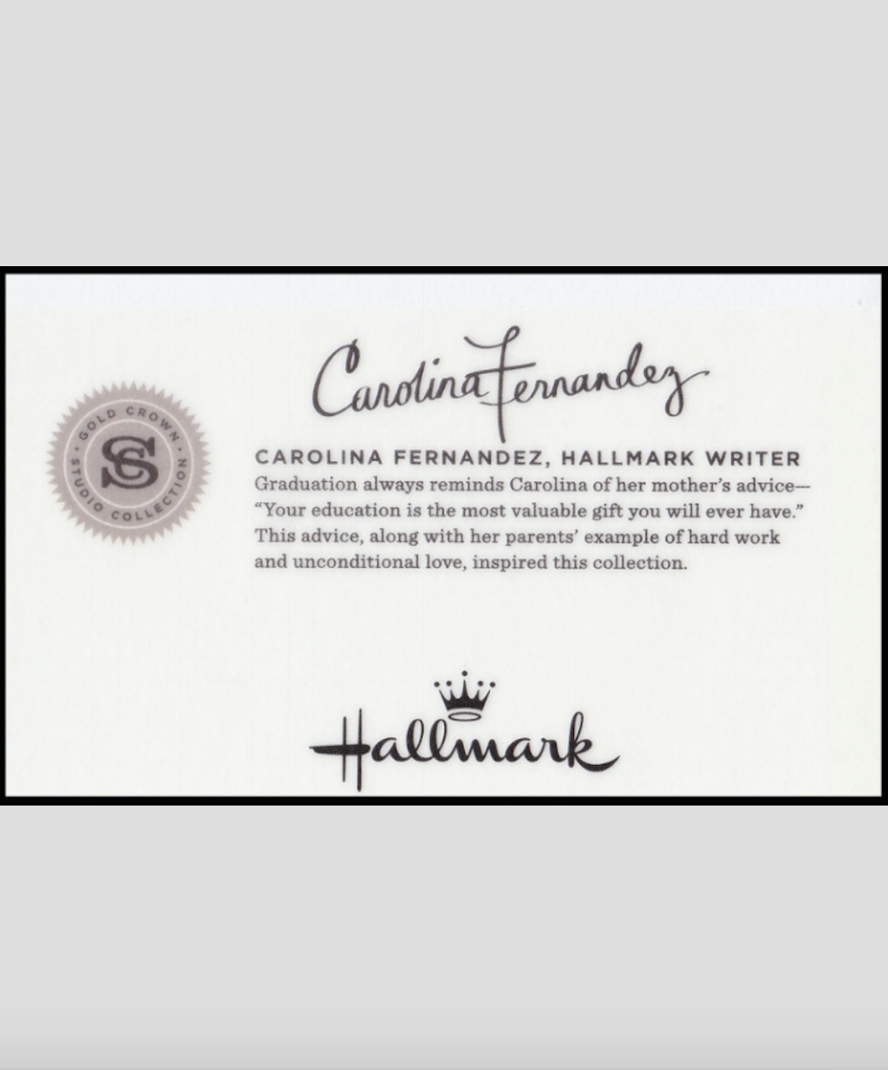 Cardbacks of Carolina Fernandez Graduation Collection 