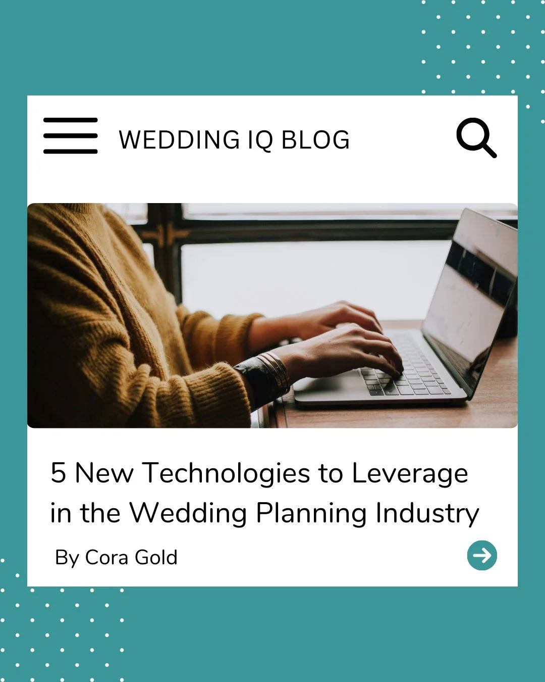 Modern weddings call for modern tools, and the right tech can make planning smoother for everyone 📲⁠
⁠
In our latest blog, Cora Gold of Revivalist Magazine breaks down 5 new technologies wedding pros can actually use&mdash;from immersive venue walkt
