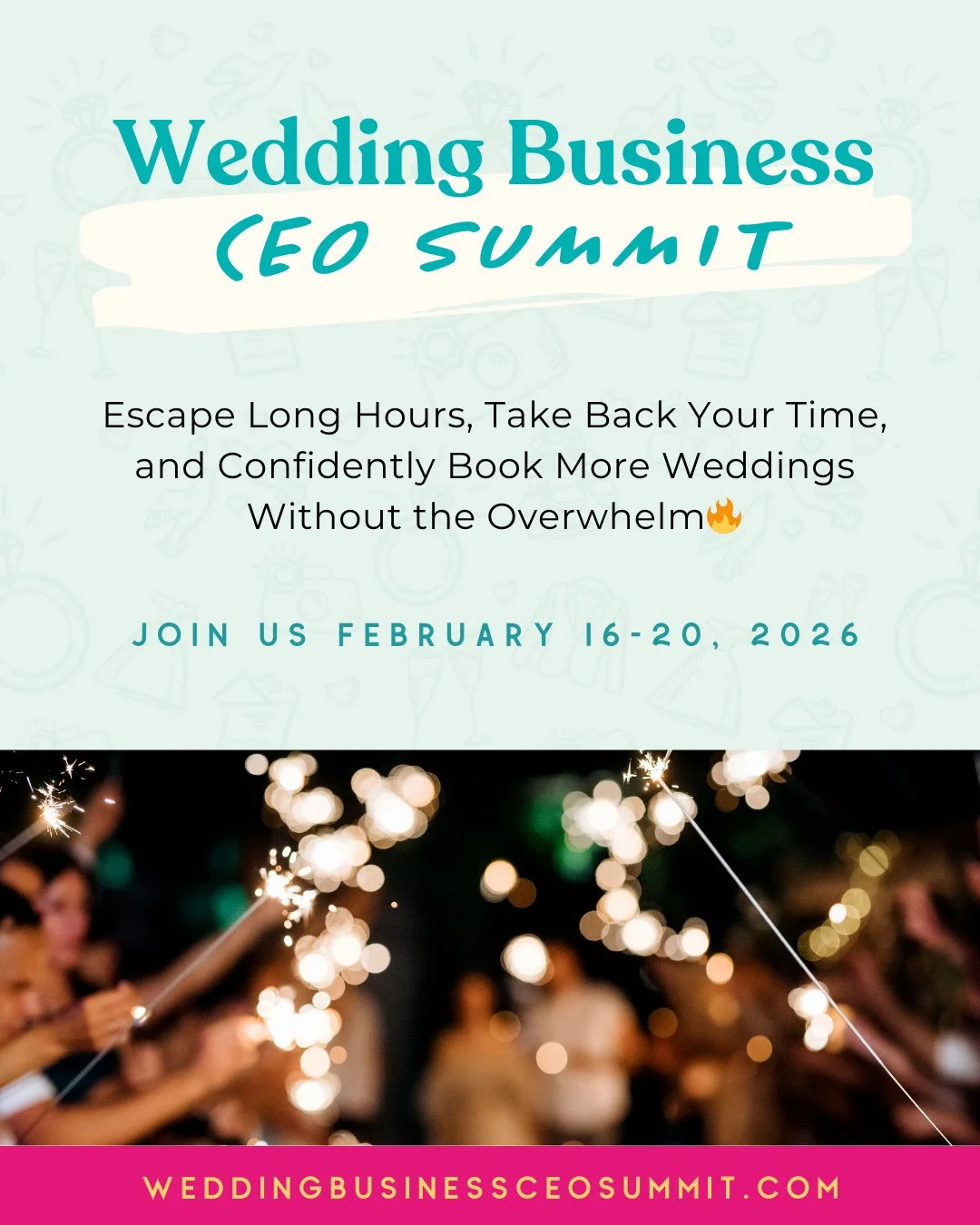 What if you could stop working insane hours in your wedding business and still be able to book the weddings you want? 🤔⁠
⁠
This is exactly what you will experience at the Wedding Business CEO Summit! ⁠
⁠
Hosted by Heidi Thompson of @evolveyourweddin