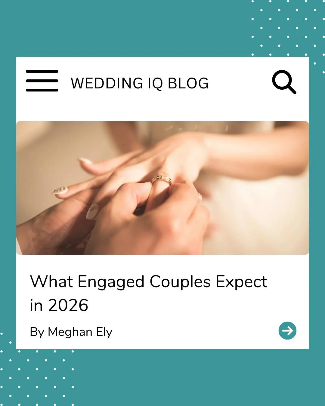 In our latest blog, Meghan Ely of @ofdconsulting is breaking down what engaged couples are actually expecting in 2026, and how wedding pros can keep up 👀⁠
⁠
She covers pricing transparency, faster communication, and more personalized experiences. To