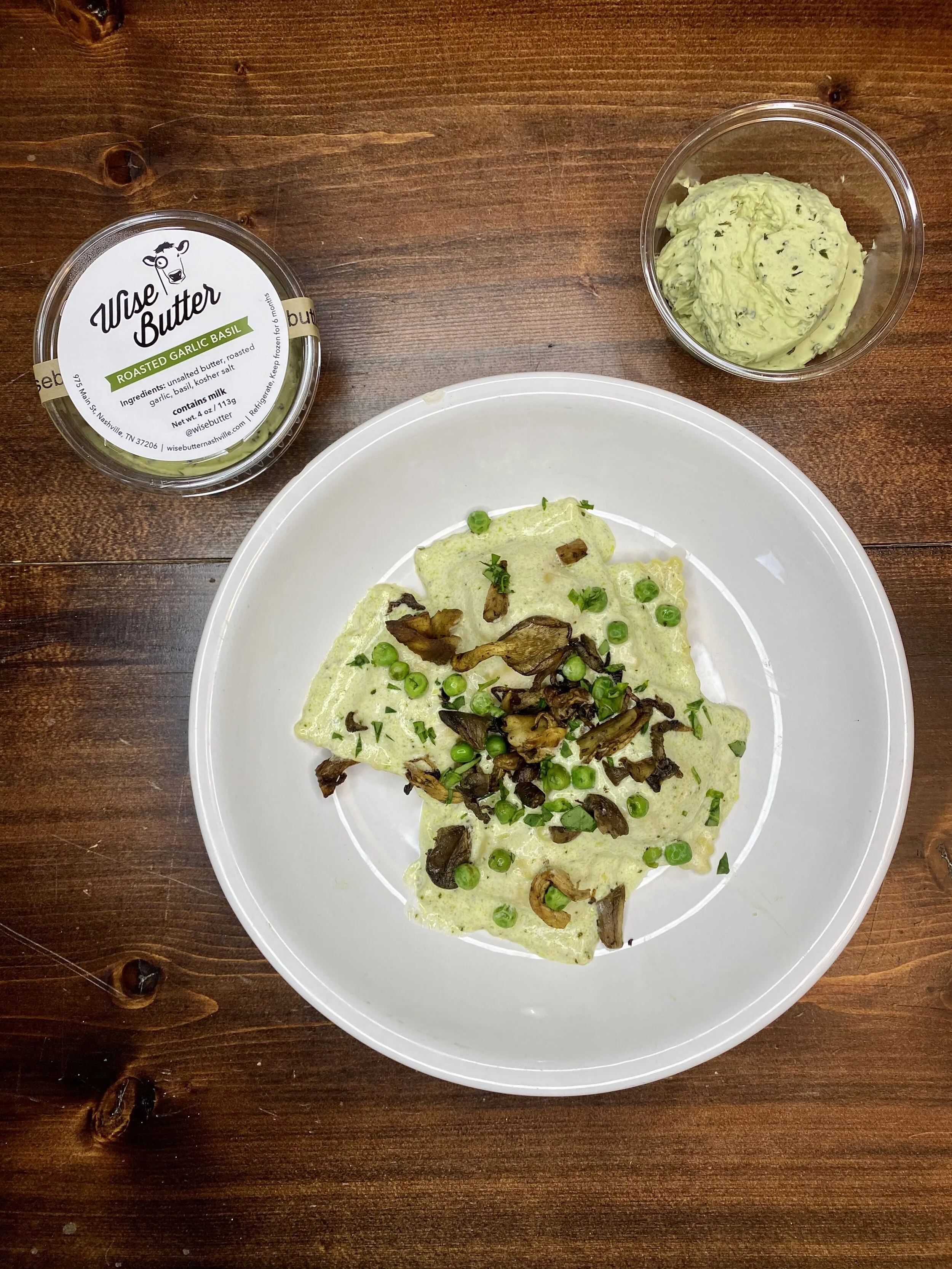 Maine Lobster & Sweet Corn Ravioli with Roasted Garlic Basil Butter Sauce